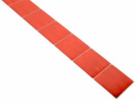 Samolepící páska reflexní dělená 1m x 5cm červená  01546