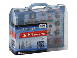 Žárovky 12V servisní box MEGA H4+H4+pojistky Compass 08519