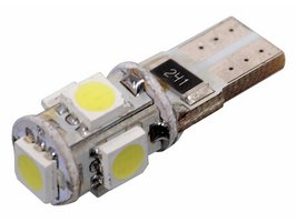 Žárovka 5 SMD LED 12V T10 s rezistorem CAN-BUS ready bílá Compass 33794