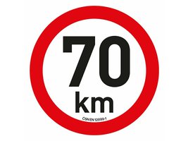 Samolepka omezení rychlosti  70 km/h reflexní (200