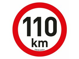 Samolepka omezení rychlosti  110 km/h reflexní (20