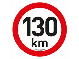 Samolepka omezení rychlosti  130 km/h reflexní (20