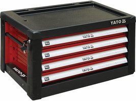 Skříňka dílenská 4 zásuvky 690x465x400mm červená Yato YT-09152 - POUZE OSOBNÍ ODBĚR NA PRODEJNĚ V NEHVIZDECH