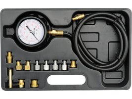 Souprava k měření kompresního tlaku oleje, 12ks, 0-35bar Yato YT-73030